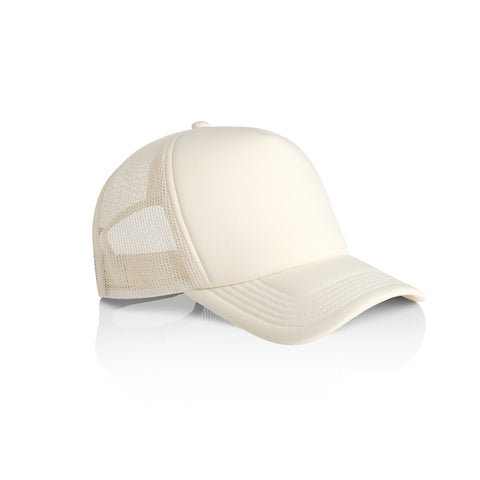 Ecru Custom Trucker Hat with Foam Front and Mesh Back