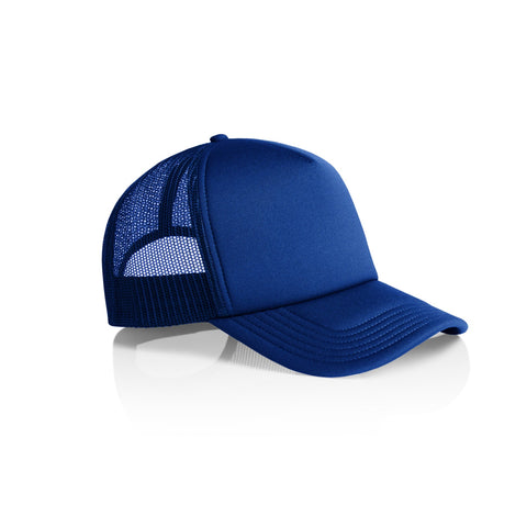 Blue Custom Trucker Hat with Foam Front and Mesh Back