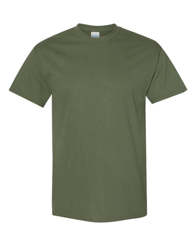 Gildan Heavy Cotton Custom T Shirt · Military Green · Front Print