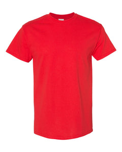 Gildan Heavy Cotton Custom T Shirt · Red · Front Print