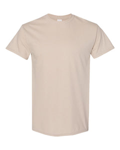 Gildan Heavy Cotton Custom T Shirt · Sand · Front Print