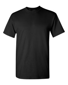 Gildan Heavy Cotton Custom T Shirt · Black · Front Print
