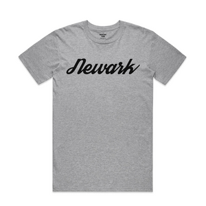 Newark Cursive T-Shirt Grey Black Logo