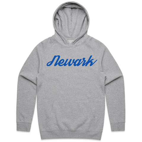 Newark Hoodie Gray with Royal Blue Logo